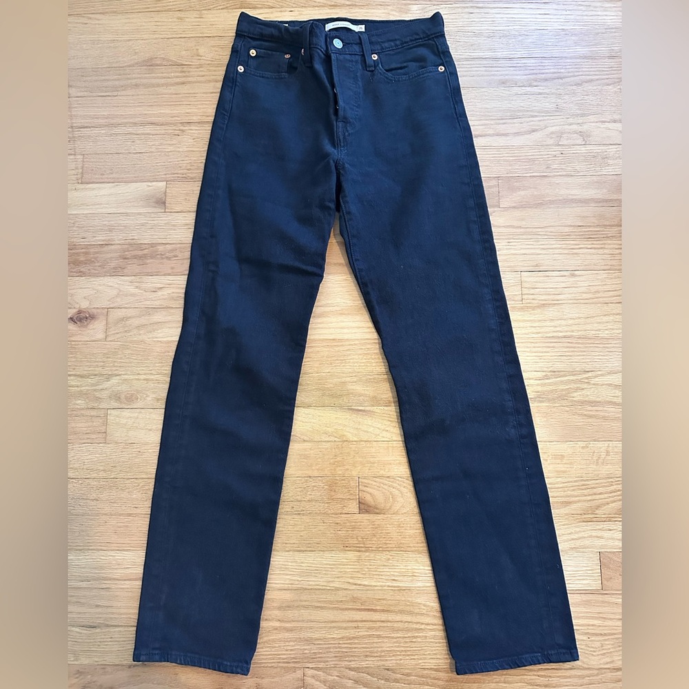 Levi's Wedgie Straight Black Jeans